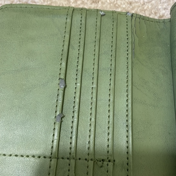 Genuine Leather Two Tone Large Wallet Clutch With Multiple Pockets Wallet - Picture 9 of 11